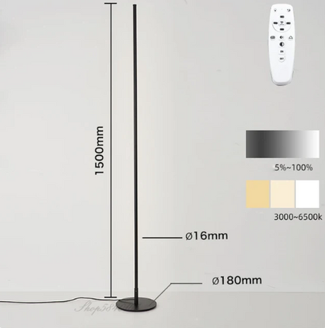 LED Floor Lamp  Modern Gold Minimalist Design - Product detail 8