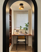 Modern Wood Ceiling Light  Ribbed Dome Design - Product detail 6