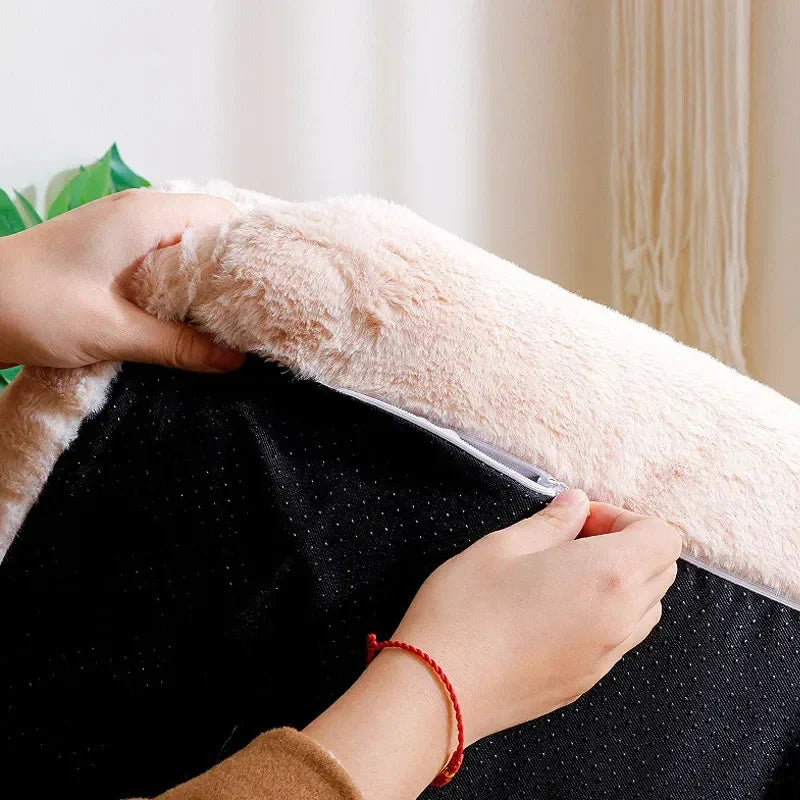 Plush Pet Sofa Bed  Cozy Winter Lounge for Cats - Product detail 5