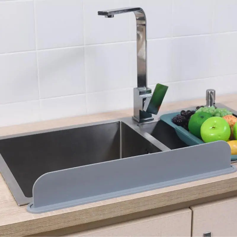 Kitchen Sink Splash Guard  Flexible Silicone Water Shield - Product example
