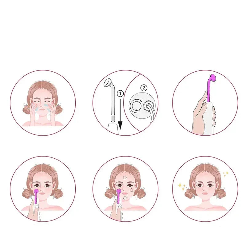 High Frequency Facial Wand  Professional Skincare Device With 4 Electrodes - Product detail 6