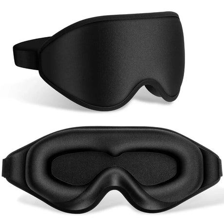 3D Contoured Sleep Mask  Memory Foam Light Blocking Design - Product example