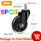 Office Chair Caster Wheels  Heavy Duty Rubber Rolling Set - Product detail 11