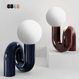 Modern Wall Light  Sculptural White Globe Design - Detailed view