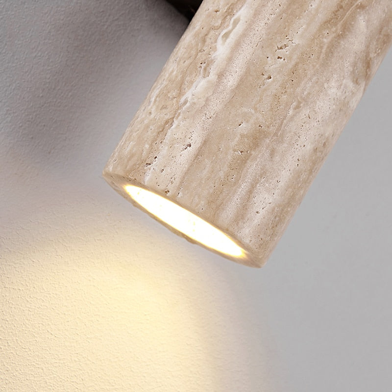 Modern Wall Sconce  Natural Marble Cylinder Design - Product detail 4