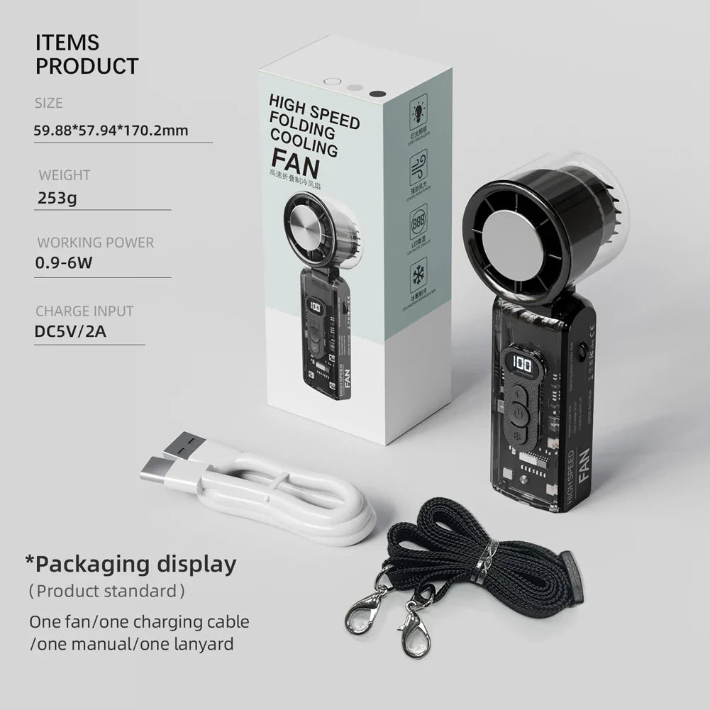 Portable Turbo Fan  Digital LED Display With 100 Speed Levels - Product detail 9