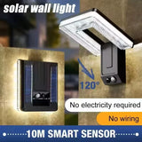 Solar Motion Sensor Wall Light  Adjustable LED Outdoor Security Lamp - Detailed view