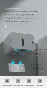 Smart Touchless Tissue Dispenser  Wall-Mount Automatic Paper Holder - Product detail 9
