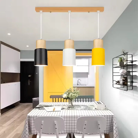 Modern Pendant Light  Wood and Metal Design - Product example