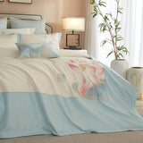 Lotus Floral Bedding Set  Egyptian Cotton Duvet Cover - Product example