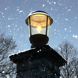 Solar Garden Post Light  Lantern Style Glass Panel Design - Product detail 5