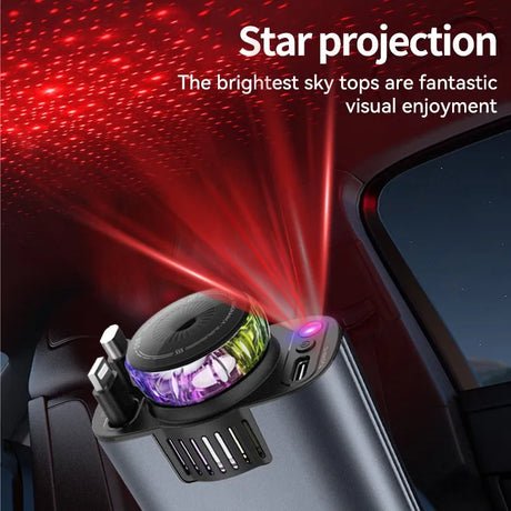 Smart Car Charger  LED Star Projector With Air Freshener - Product showcase
