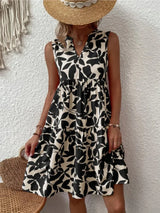 Summer Floral Dress  V-Neck Tiered Cotton Design - Product detail 4