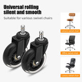 Office Chair Caster Wheels  Heavy Duty Rubber Rolling Set - Product example