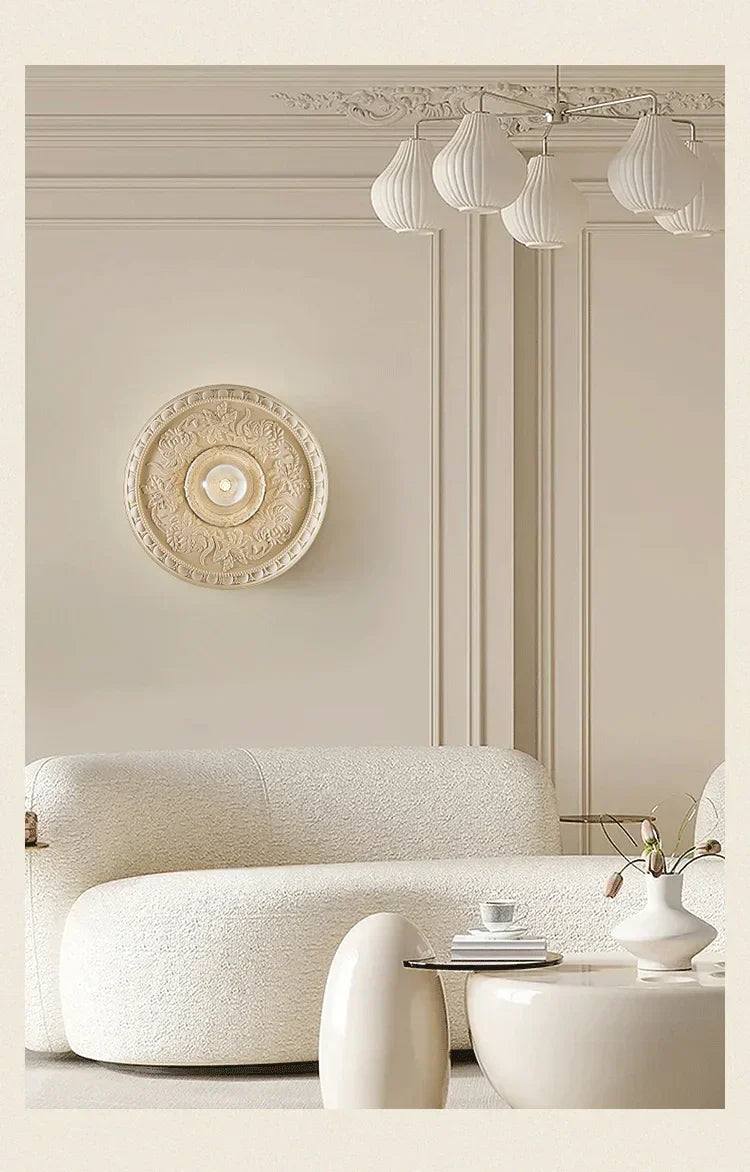 Victorian Ceiling Medallion Light  Floral Relief Pattern - Product detail 9