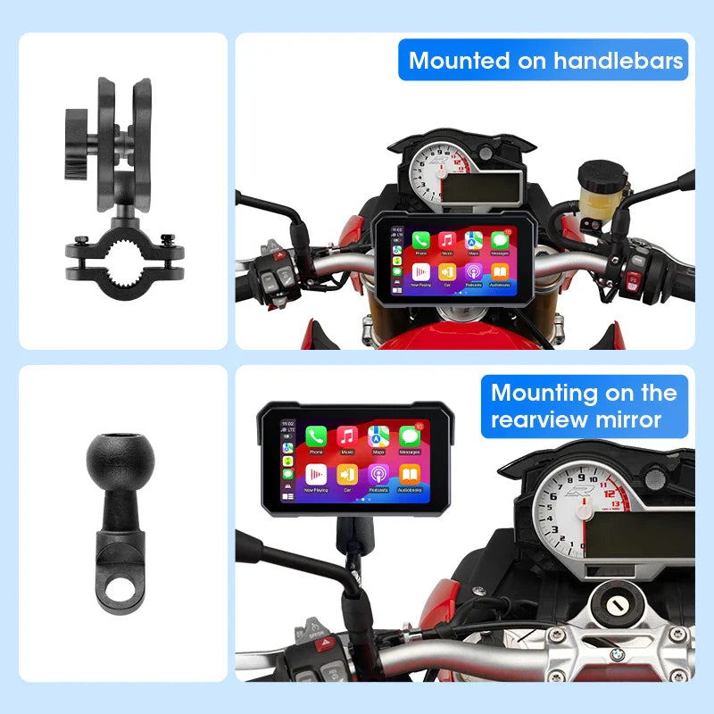 Smart Motorcycle Display  IPX7 Waterproof CarPlay Android Auto - Product detail 6