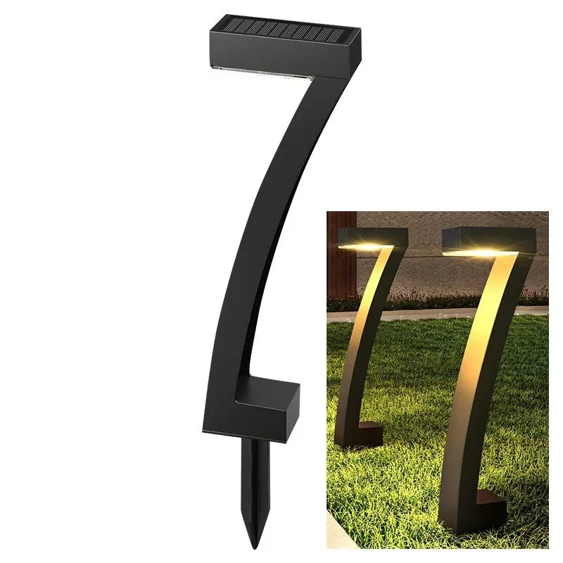 Modern Solar Path Lights  Z-Shaped LED Garden Lighting - Product detail 6