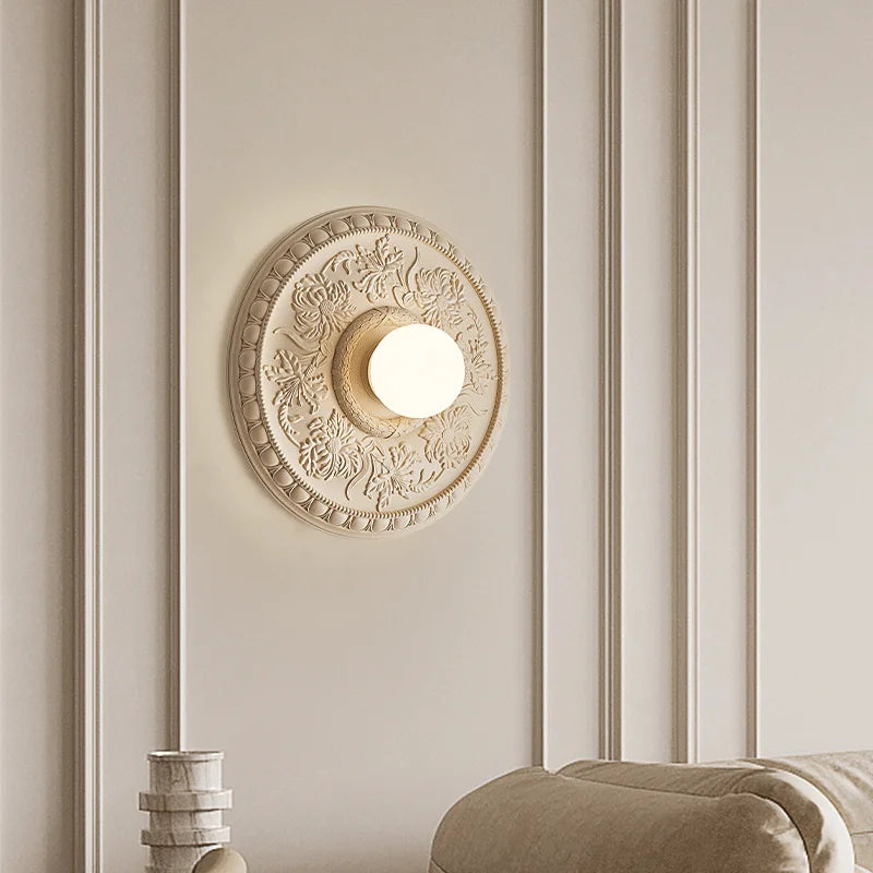 Victorian Ceiling Medallion Light  Floral Relief Pattern - Product detail 6