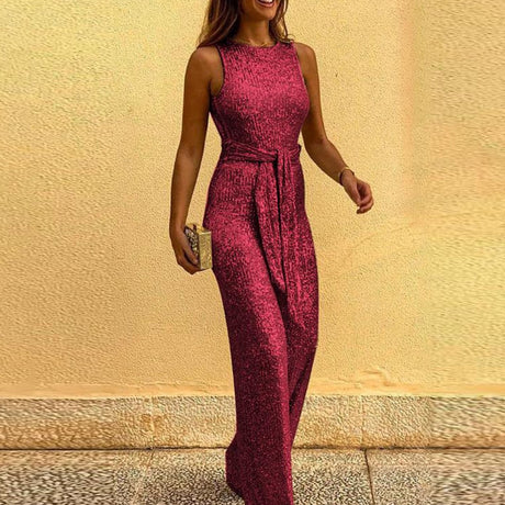 Evening Sequin Jumpsuit  Halter Neck Design - Product detail 6