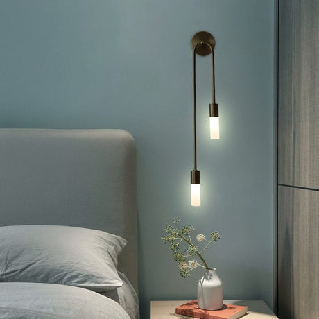 Modern LED Wall Light  Dual Head Brass Finish - Product detail 7