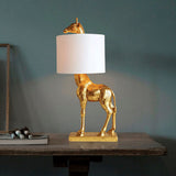 Safari Table Lamp  Gold Giraffe Design with White Shade - Product detail 4