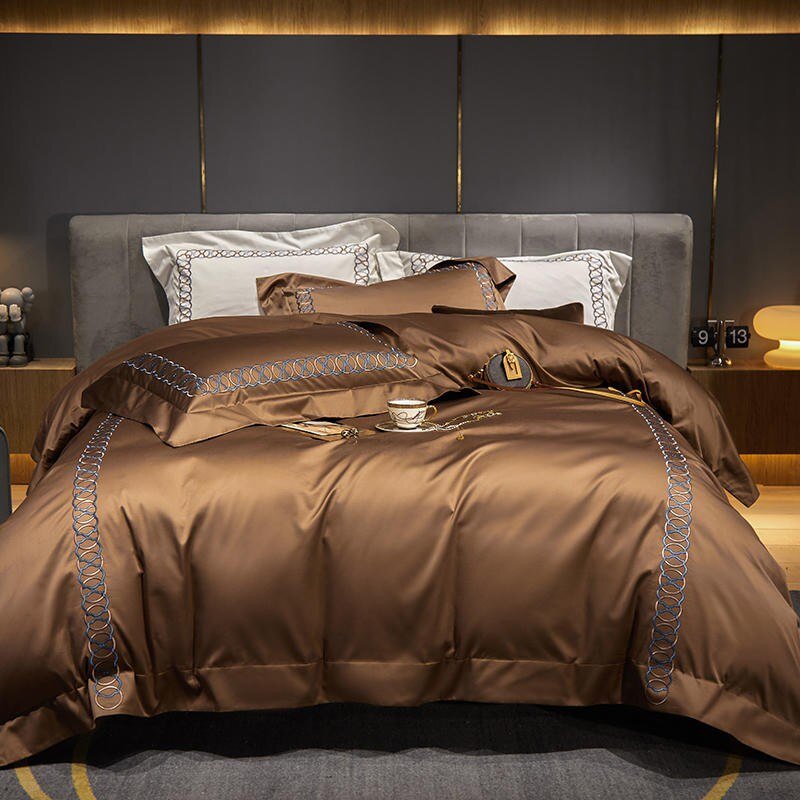 Egyptian Cotton Duvet Set  Premium Embroidered Bedding Collection - Product detail 8