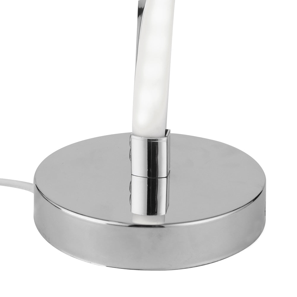 Modern LED Desk Lamp  Spiral Design White Aluminum - Detailed view
