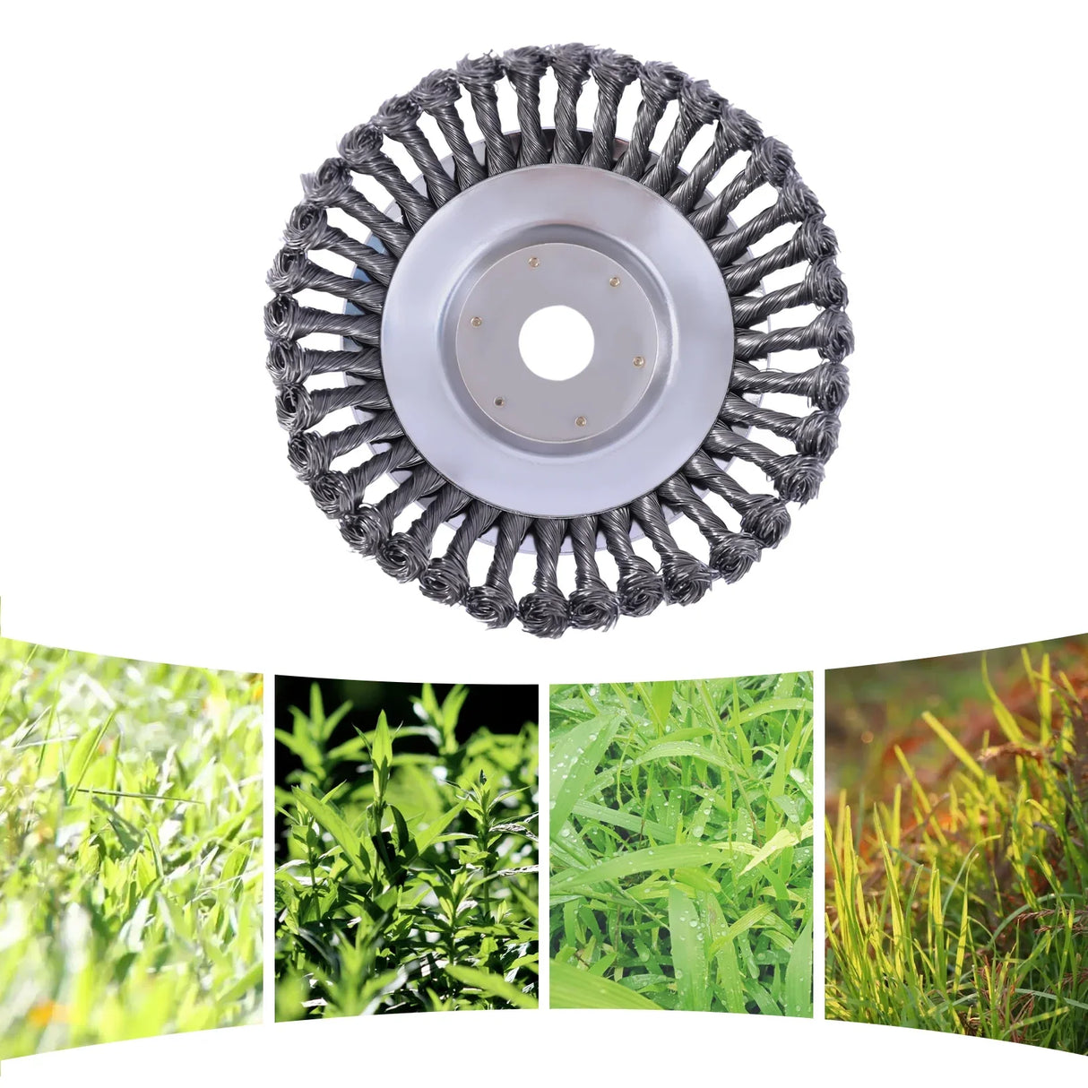 Steel Wire Grass Trimmer Head  Professional 15cm Weed Removal Brush - Product detail 5