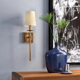 Modern Wall Sconce  Brushed Gold Crystal Accent - Product example