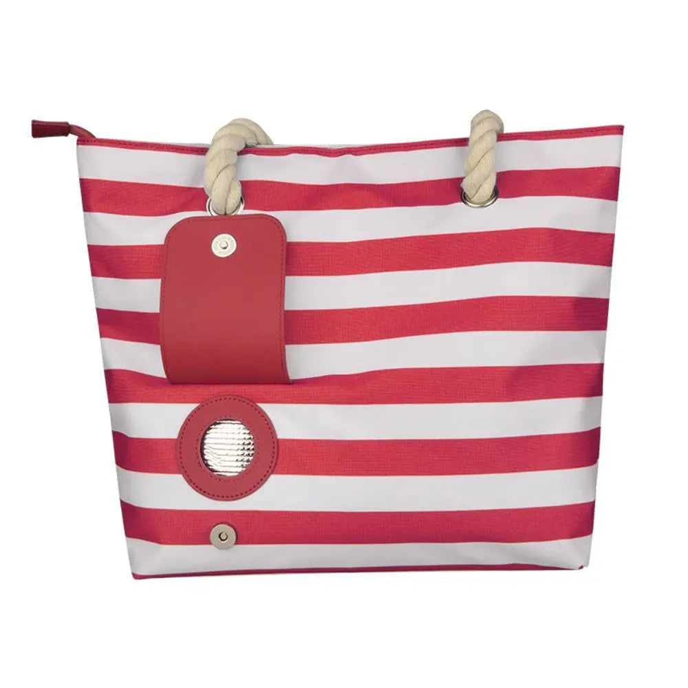 Insulated Wine Tote Bag  Nautical Stripe Dispenser Design - Product detail 9
