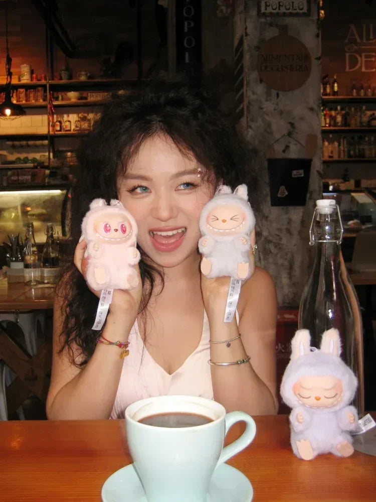 Kawaii Plush Bunny Keychain  Soft Pastel Collection - Product detail 9