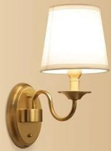 Classic Wall Sconce  Brushed Gold With Linen Shade - Product detail 11
