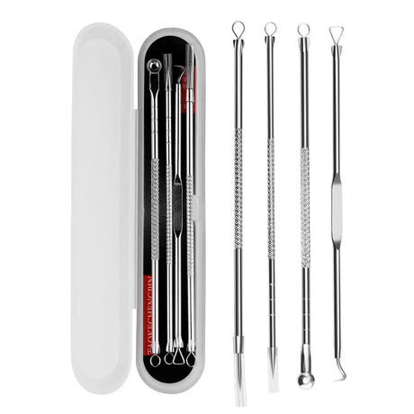 Professional Skin Care Tools  Stainless Steel Extraction Kit with Case - Product showcase