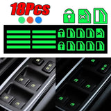 Car Window Control Stickers  Luminous Switch Indicators - Product showcase