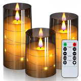 LED Flameless Candles  Glass-Encased Red Wax Design - Product detail 8