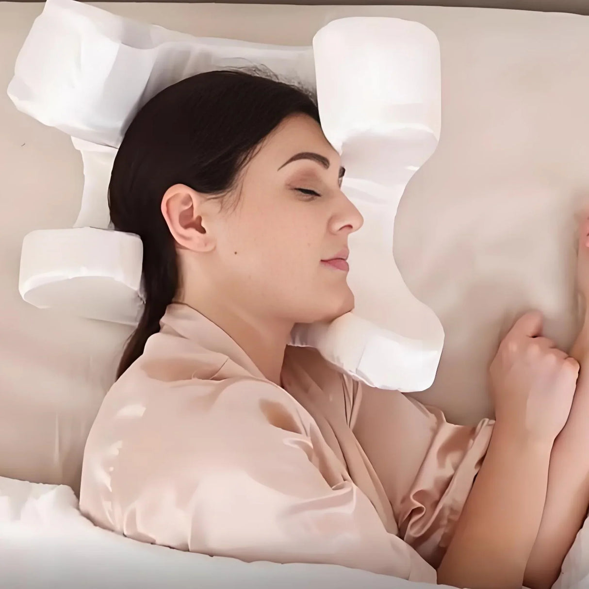 Memory Foam Anti-Wrinkle Pillow  Ergonomic Cotton Design - Product detail 7