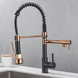 Professional Kitchen Faucet  Spring Pull Down Design Gold Brass Finish - Product detail 7