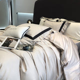 Egyptian Cotton Bedding Set  Premium Jacquard Duvet Collection - Detailed view