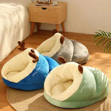 Cozy Pet Slipper Bed  Plush Coral Fleece Winter Nest - Product detail 4