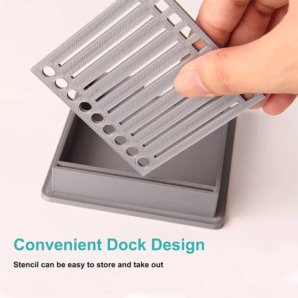 Desktop Note Organizer  Precision Template Storage Box - Product showcase