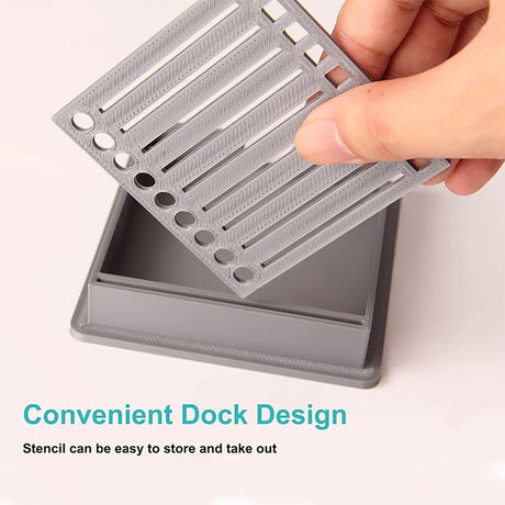 Desktop Note Organizer  Precision Template Storage Box - Product showcase