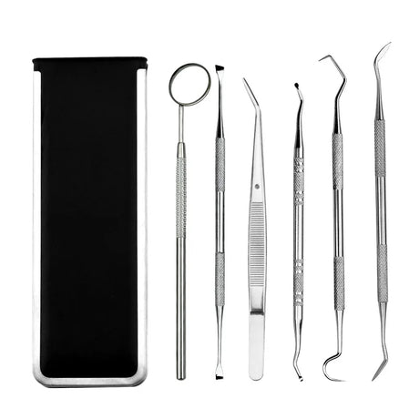 Professional Dental Care Set  6-Piece Stainless Steel Tartar Removal Tools - Detailed view