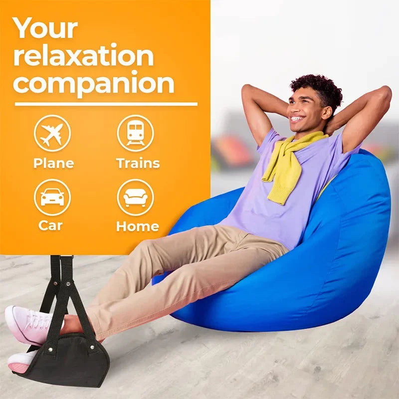 Travel Footrest Hammock  Portable Leg Support With Carry Bag - Product example