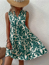 Summer Floral Dress  V-Neck Tiered Cotton Design - Product detail 19