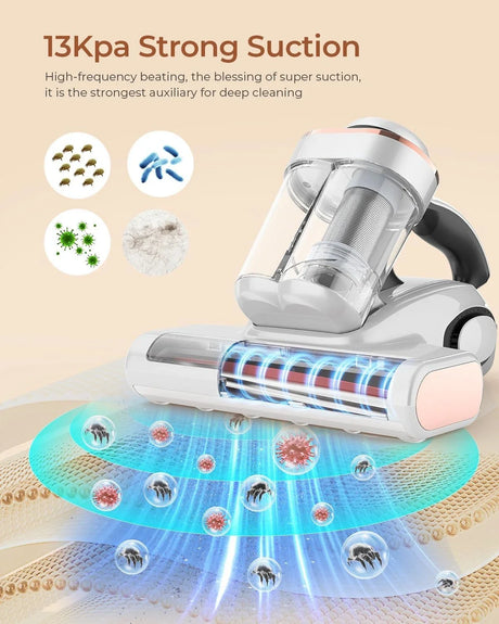 UV Dust Mite Vacuum Cleaner  13KPa Ultrasonic Deep Cleaning - Product showcase