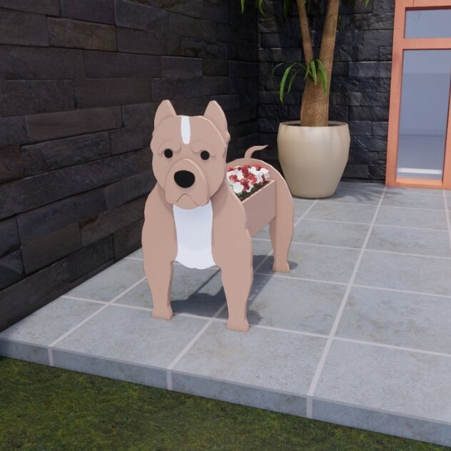 Boston Terrier Planter  Decorative Garden Dog Sculpture - Product detail 14