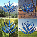 Metal Wind Spinner  Red Garden Kinetic Sculpture - Detailed view