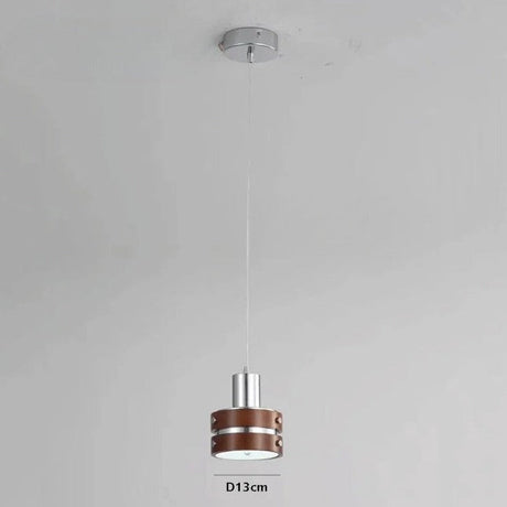 Modern Wall Lamp  Brown Leather Chrome Accent - Product detail 8