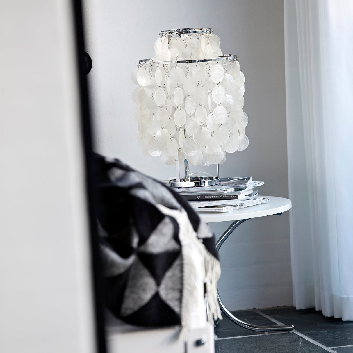Seashell Table Lamp  Mother of Pearl Cascading Design - Product detail 28