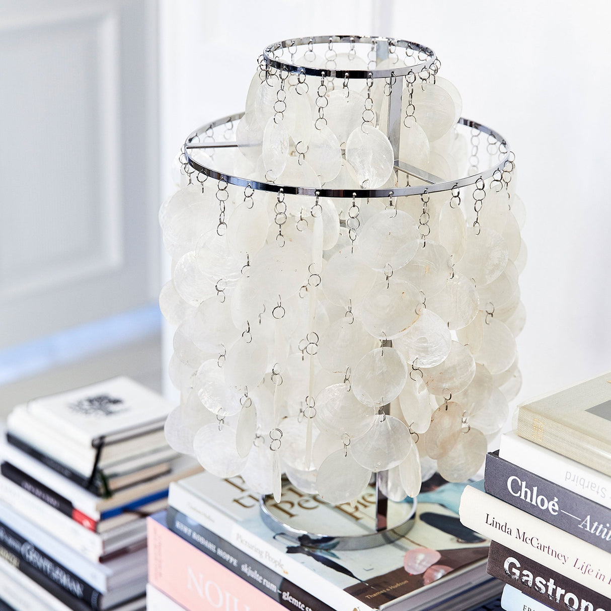 Seashell Table Lamp  Mother of Pearl Cascading Design - Product detail 29